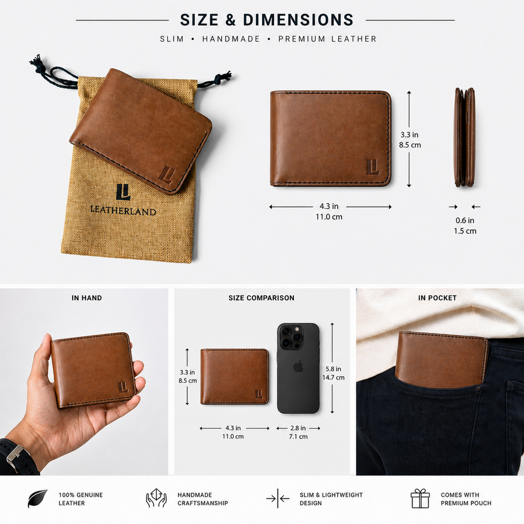 LeatherLand Classic Bi-Fold Wallet
